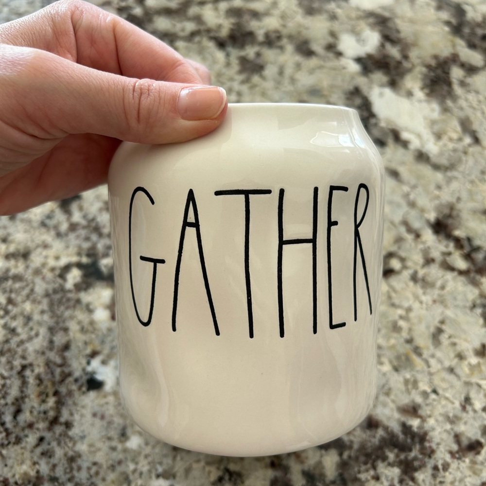 Rae Dunn Thanksgiving Gather Small Vase or Utensil Holder